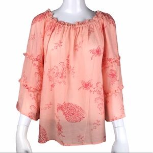 Hope & Harlow Bell Sleeve Blouse Top
